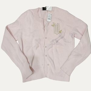Women’s Wicked Pink Embroidered Cardigan Sweater NWT *slight mark*